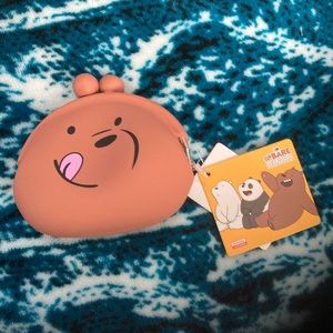 We bare bears silicone purse